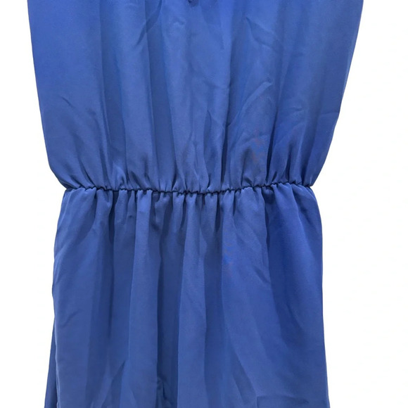 Amanda Uprichard Copeland Tie Front Mini Dress Ultramarine Royal Blue Size L - Picture 11 of 15